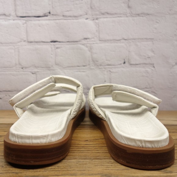 Mango MNG Women's Size 40 (8.5) White Slides Sandals #111 - Picture 6 of 10